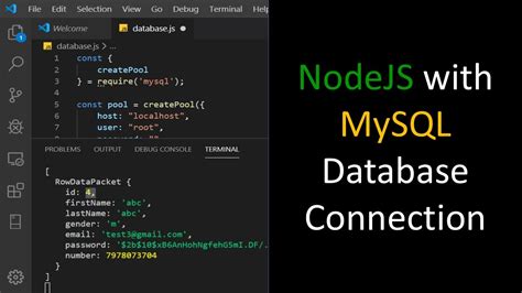 A guide to MYSQL with Node.js .
